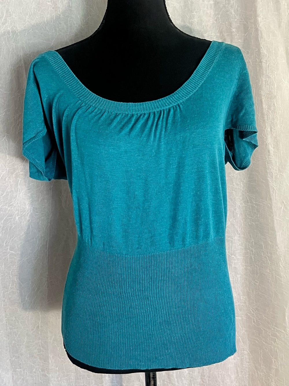 Maurice’s silk blend blue short sleeve sweater